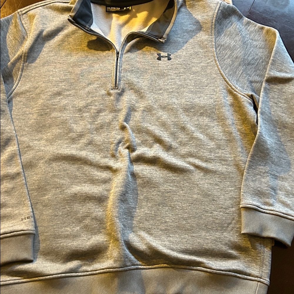 Under Armour Men's Light Gray Zip-Up Sweater